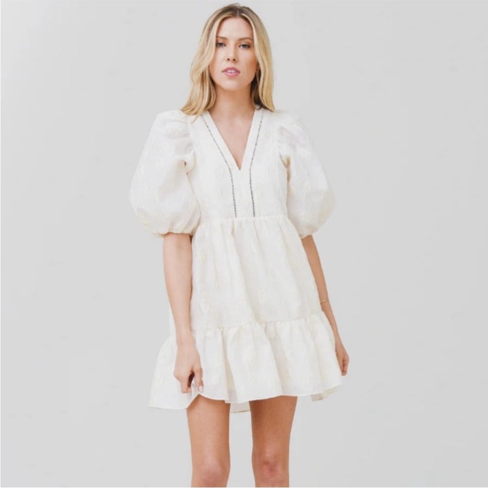 HUNTER BELL Cream Mini Dress